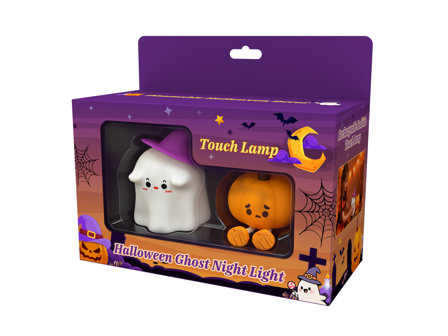 Ghost Silicone Night Light Halloween Decor Cute Magician Lamp for Kids