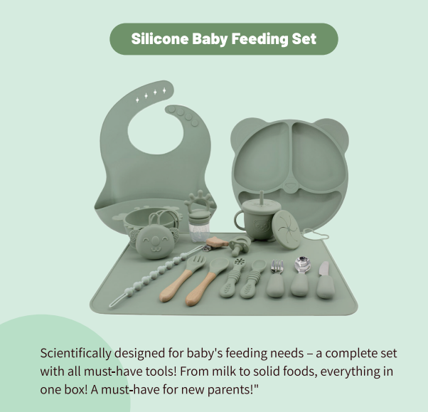 15pcs Silicone Feeding Set
