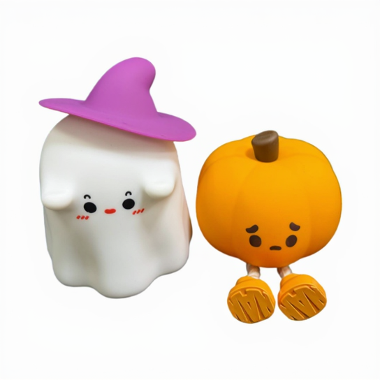 Ghost Silicone Night Light Halloween Decor Cute Magician Lamp for Kids