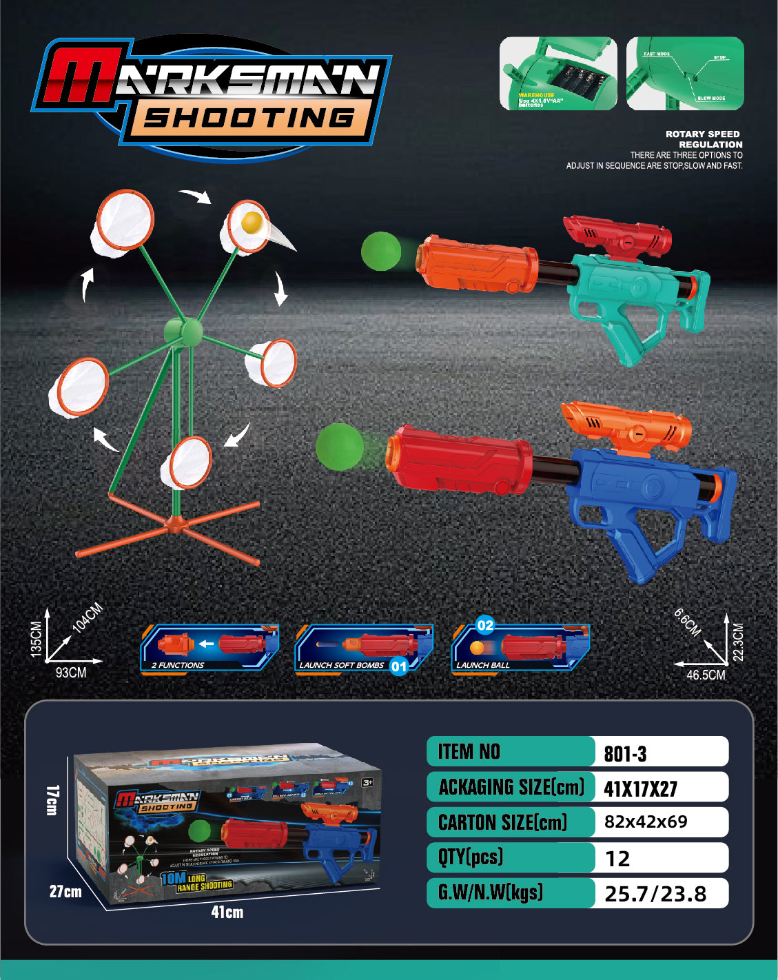 2 In 1 Electric Rotating Shooting Target
