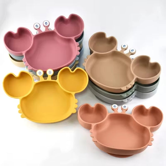 Crab Silicone Dining Suction Plate for Baby