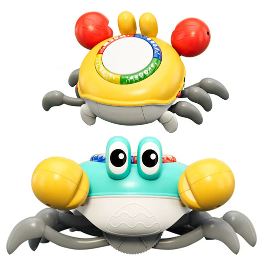 Musical Crawling Crab Hand Clapping Drums Toy with Light for Baby