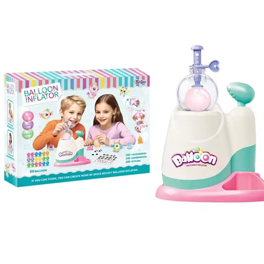 DIY Creative Sticky Ball Fun Balloon Inflator Machine Toys for Kid